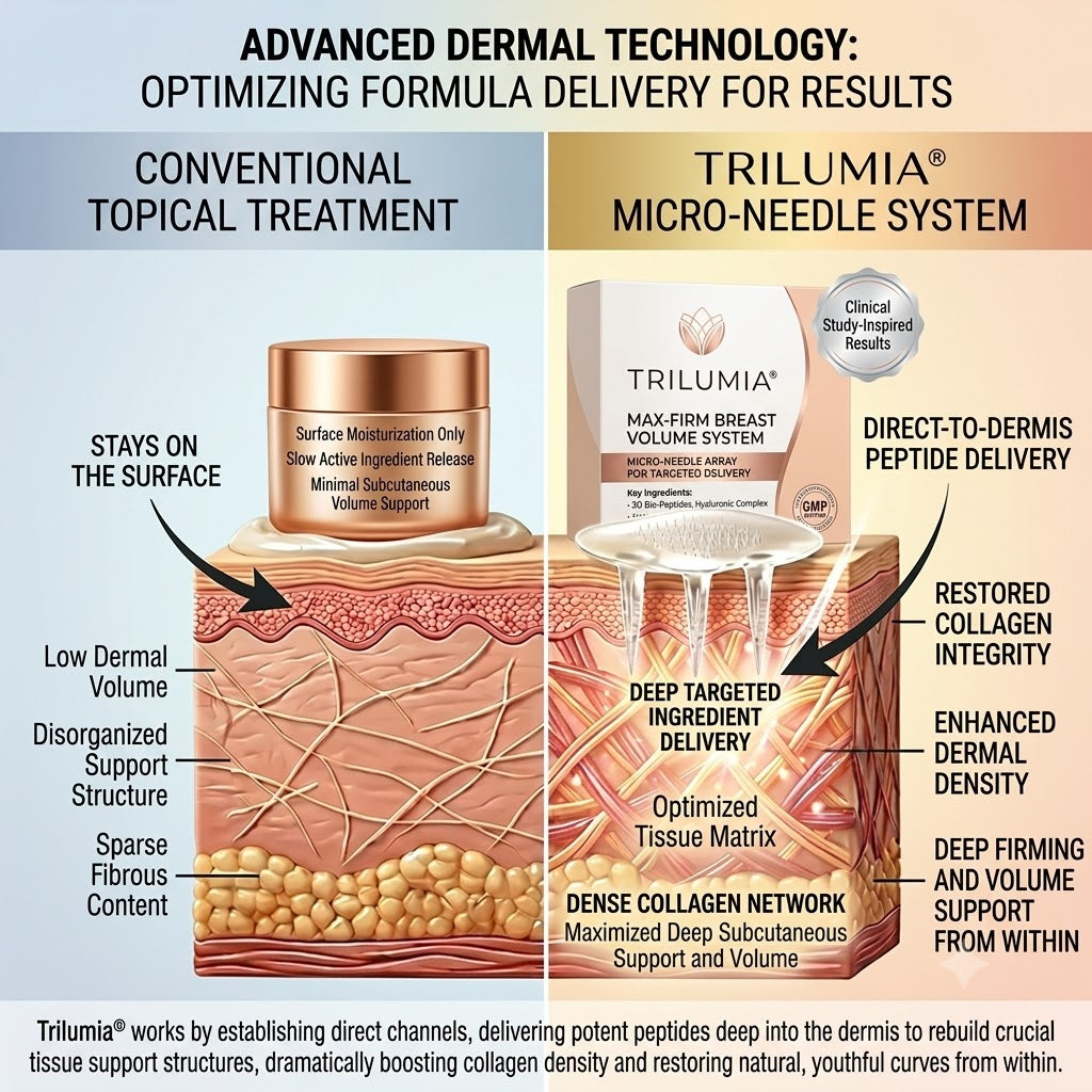 🏆 Trilumia® Advanced Nano Microneedle Bust Patch For Fuller, Firmer-Looking Curves Naturally