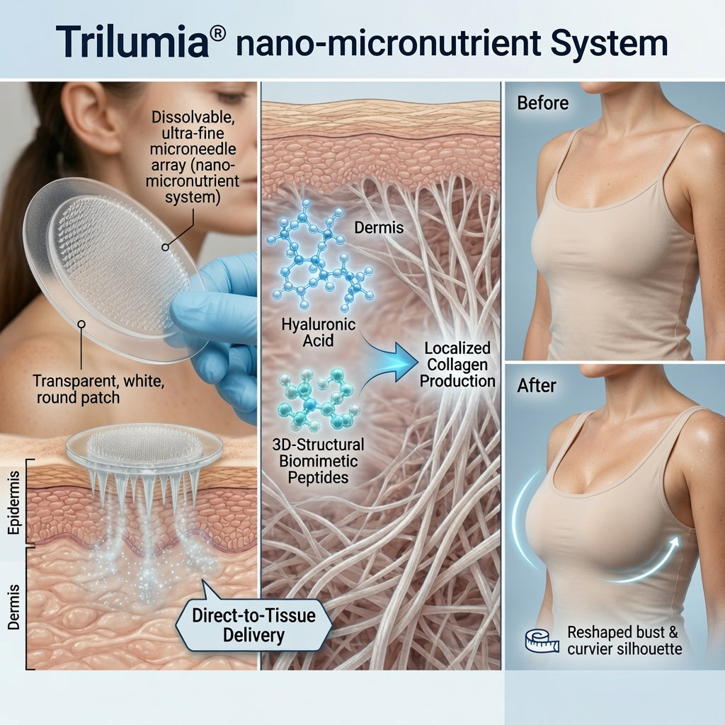 🏆 Trilumia® Advanced Nano Microneedle Bust Patch For Fuller, Firmer-Looking Curves Naturally